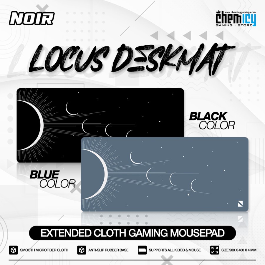 Noir Locus Deskmat Cloth Gaming Mousepad