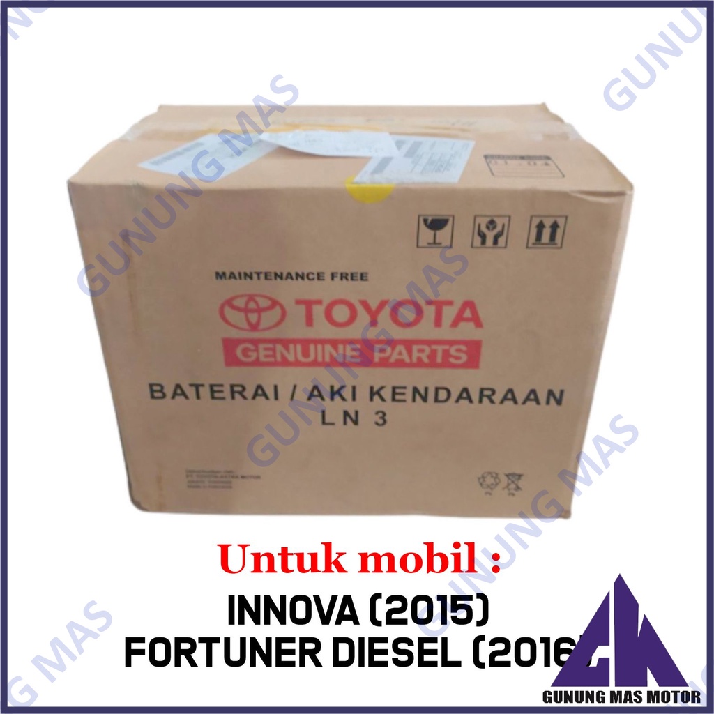 Aki Accu Baterai kendaraan Toyota Mobil Innova Fortuner Diesel MF-LN3