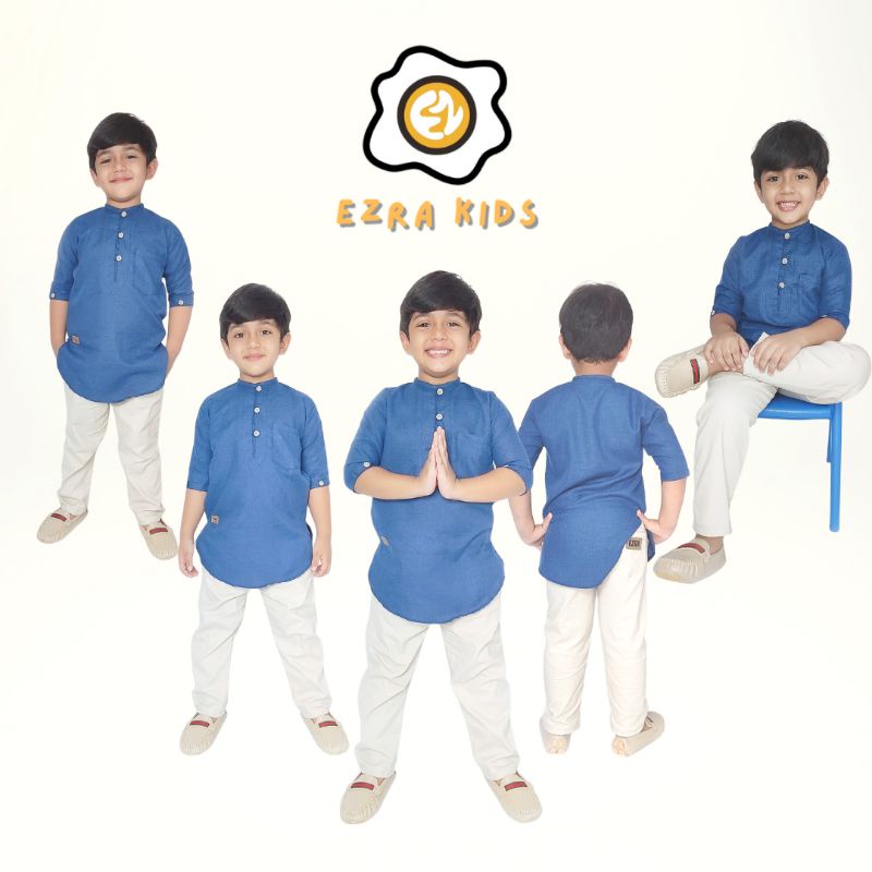 Baju Koko Anak Laki Laki model Kurta Pakistan EZRA KIDS 1 - 10 Tahun