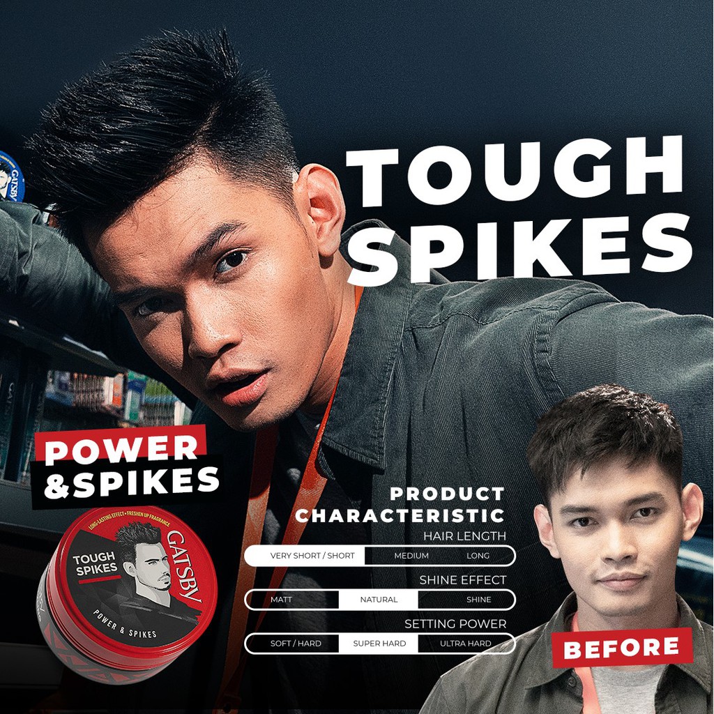 GATSBY STYLING WAX POWER &amp; SPIKES 75 Gram