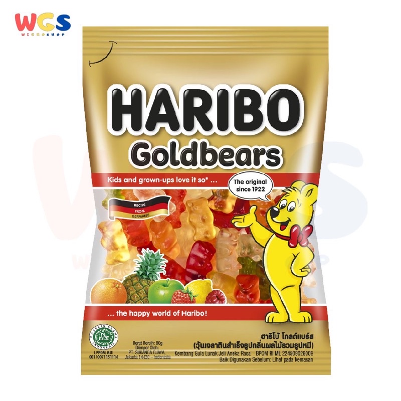 

Permen Haribo Goldbears Original 80 gr