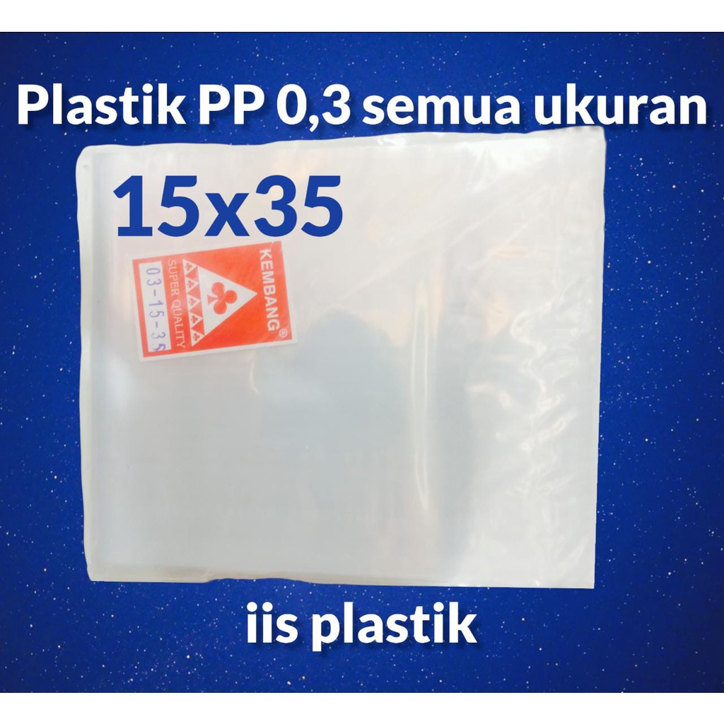 kantong plastik PP bening UMUM / plastik asesoris / lumpia kue kering dll / plastik bening semua ukuran