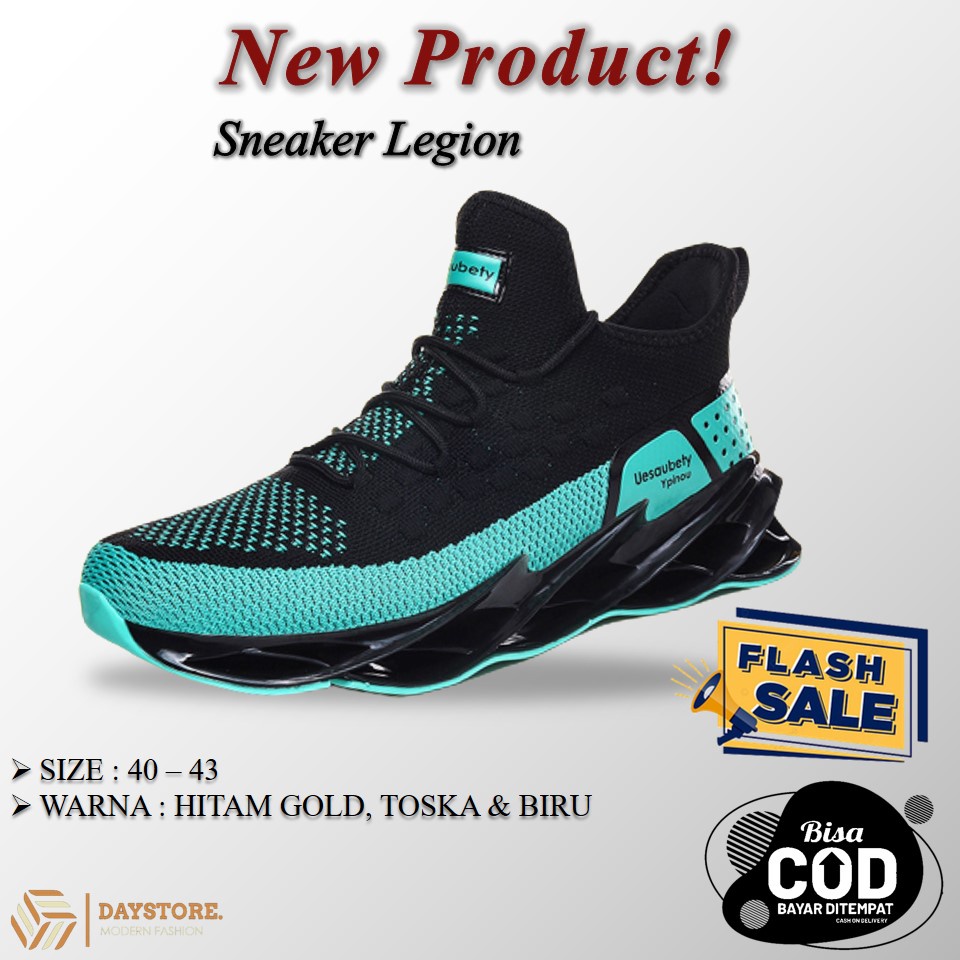 PROMO SEPATU SNEAKERS KETS RUNNING JOGGING PRIA COWOK IMPORT KOREA CASUAL TERBARU LEGION ROGGER A19