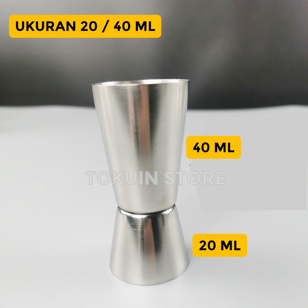 Jigger Stainless Gelas Ukur Jiger Cup Gelas Takar 15 30 20 40 25 50 ml