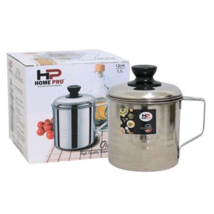 Home Pro Oilpot 1Liter / Seringan Minyak Stainless Steel 12CM