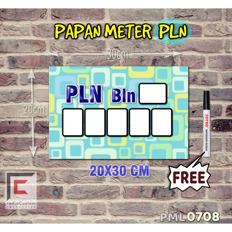 

RadjaCustom Papan Meter Listrik PLN PAM motif Unik - Pastel 08