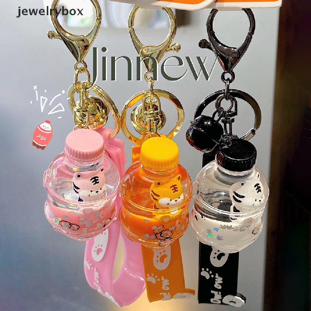 [jewelrybox] Cairan Minyak Gendut Macan Pasir Hisap Gantungan Kunci Botol Soda Lucu Floag Peal Keyring Butik