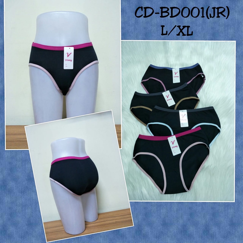 [6Pcs] Celana Dalam Wanita Venny BD001 Size L &amp; XL | Womens Underwear -  Fashion