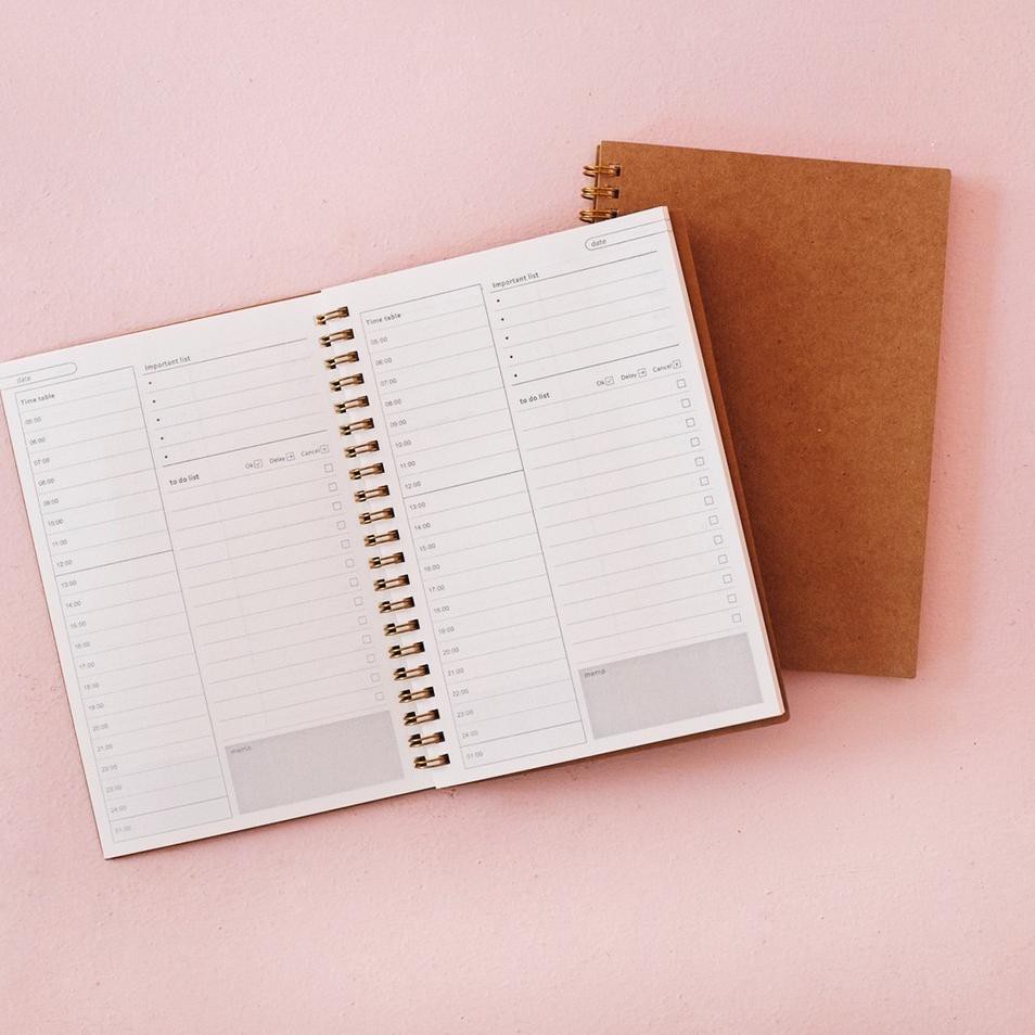 

(♨*♨)378#^ KRAFT COVER SPIRAL DAILY PLANNER / AGENDA HARIAN (♨*♨)378#^