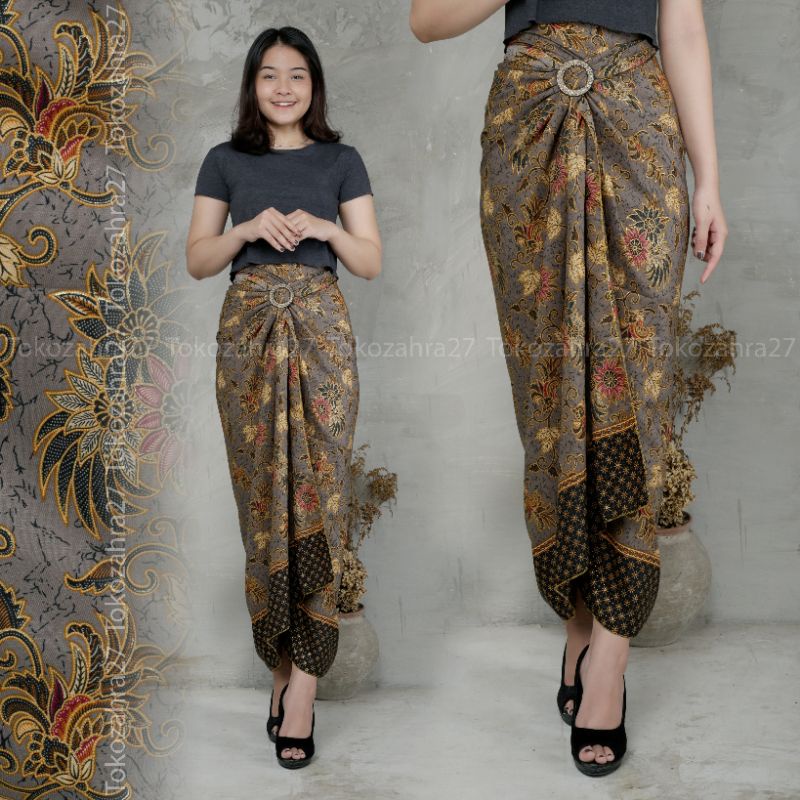 Rok Lilit Bawahan Batik Kebaya Motif Azalea By Zahratul27 Rok Lilit/Rok Serut/Rok kondangan