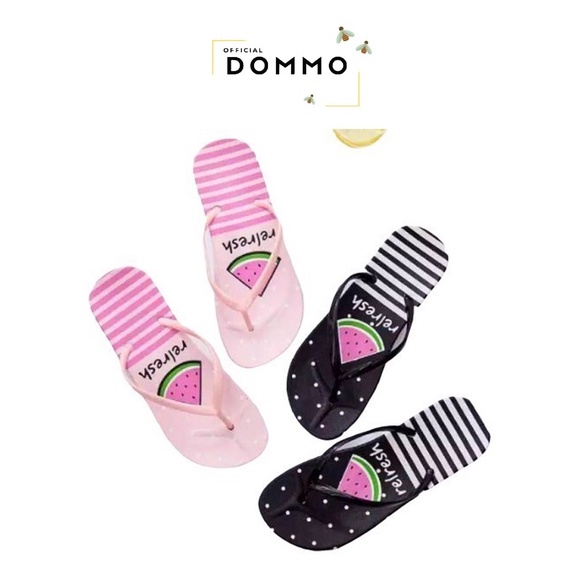 [LOKAL] DOMMO - D5075 Sandal WATERMELON SEMANGKA JELLY TERBARU Sendal Flipflop