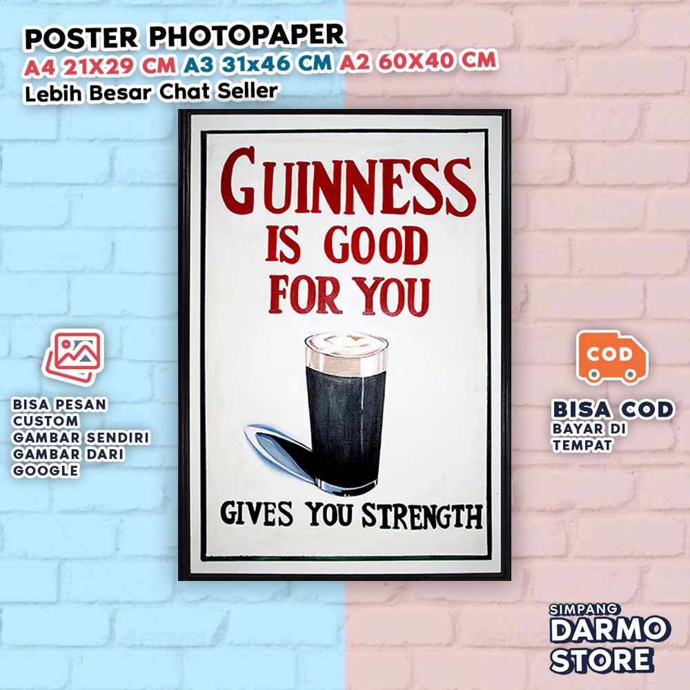Poster Guinness Bir Hiasan Dinding Hypebeast Hypebis Beer Bir Hitaml Hype Logo Trending Pajangan Vin