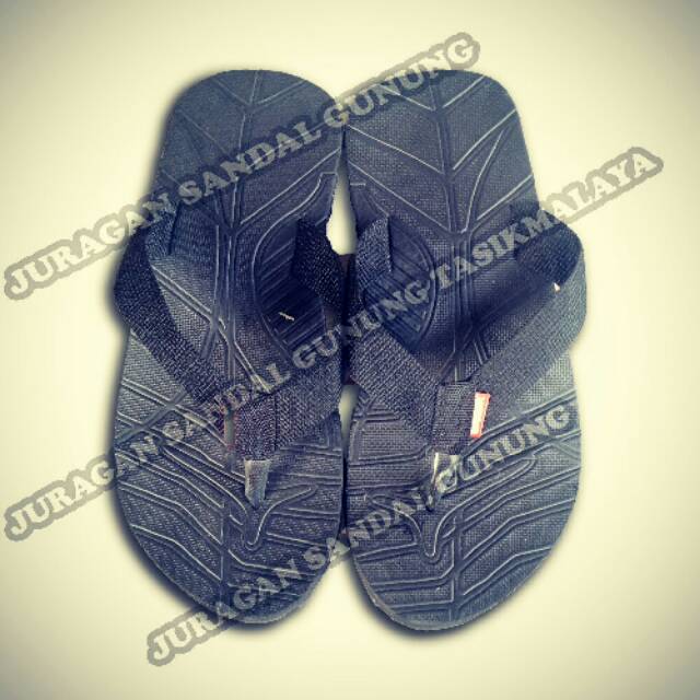 Sandal Gunung Dewasa Jepit Hitam Polos, Sendal Gunung Jepit Pria Wanita Unisex Laki Adventure