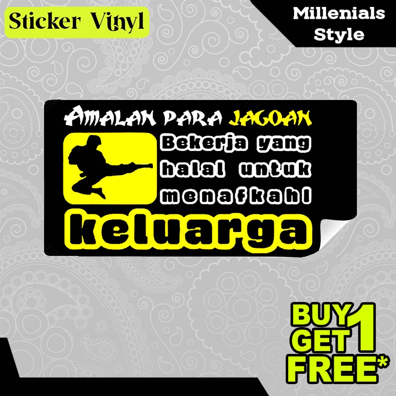 

Stiker Sticker Amalan Para Jagoan Bekerja Halal Menafkahi Keluarga Aesthetic Bahan Vinyl Satuan Anti Air