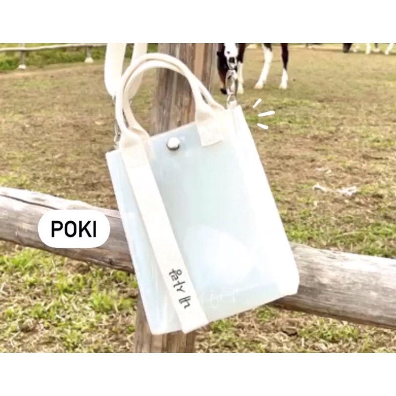 PVC SLINGBAG POKA &amp; POKI (FREE CUSTOM NAMA) /Tas selempang mika/ Minibag mika /Tas mika