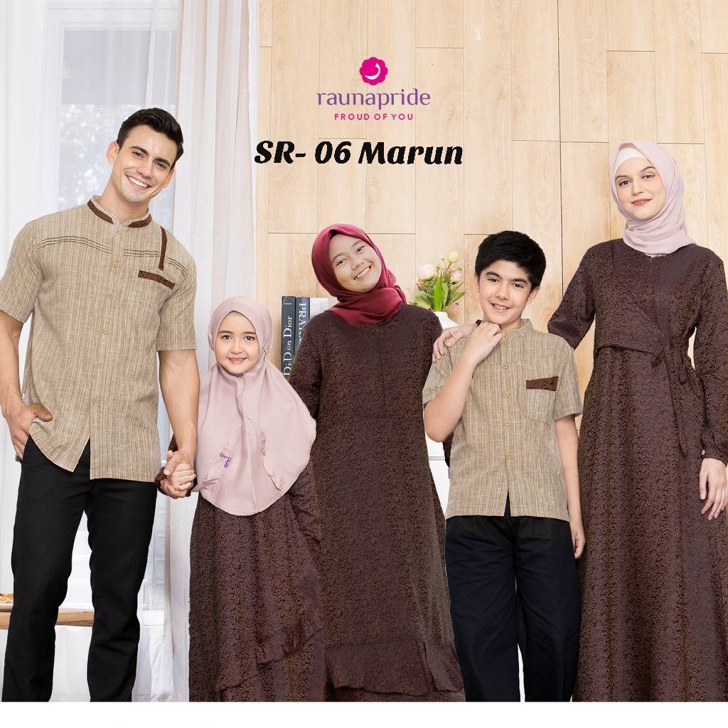 Rauna Sarimbit Keluarga / SR - 06 Maroon / Fashion Muslim