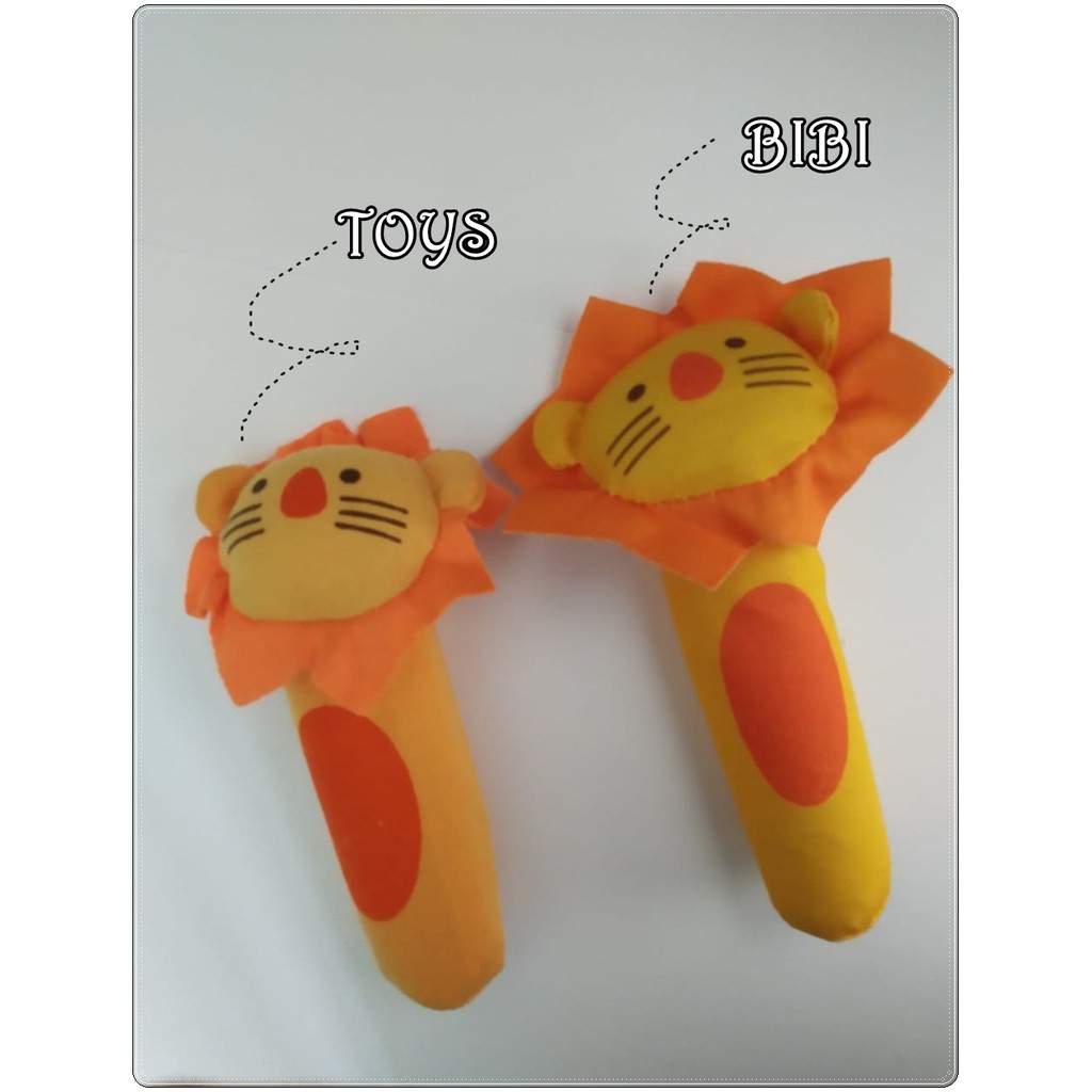 rattle stick bayi boneka pencet mainan edukasi anak baby toy squeaker bar