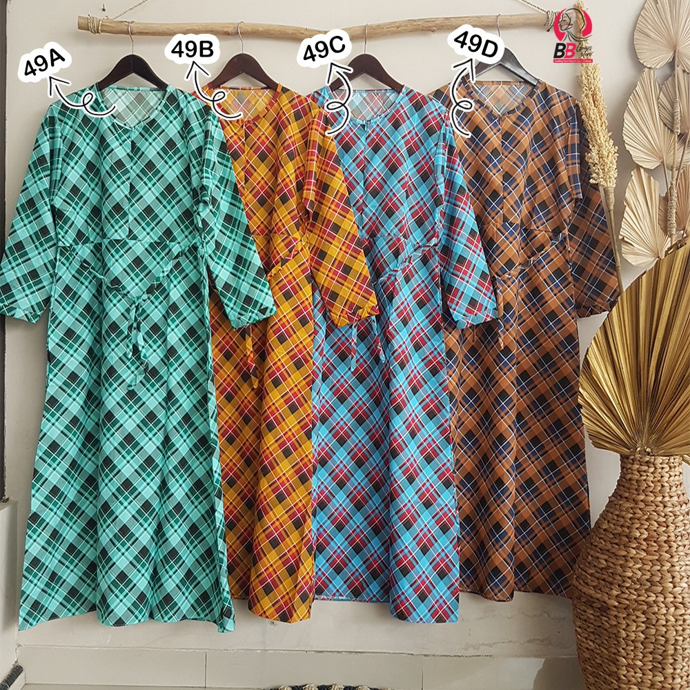 [ katalog 3 ] GAMIS KATUN KOTAK - MOTIF POLKADOT - PENTAGON NEW - gamis remaja trend di jamannya