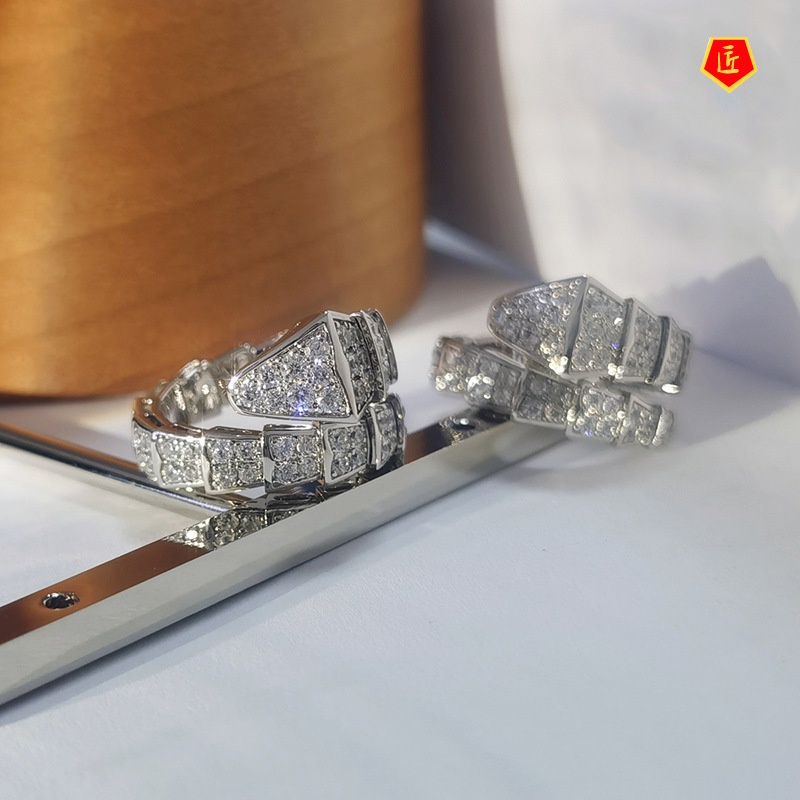 [Ready Stock]Simple Creative Full Diamond Ring Personality