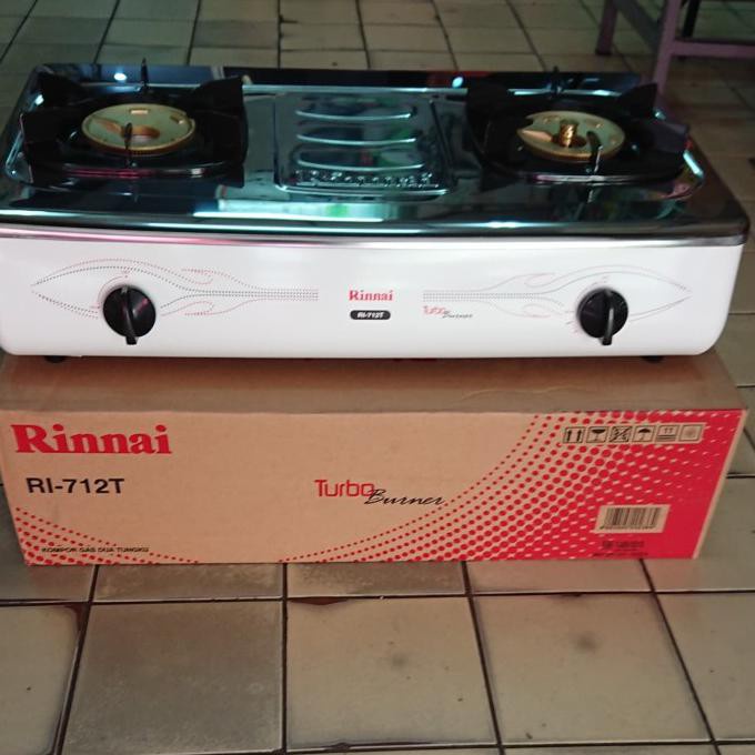 Rinnai Kompor Gas 2 tungku Stainless RI 712 T Original SNI BERGARANSI