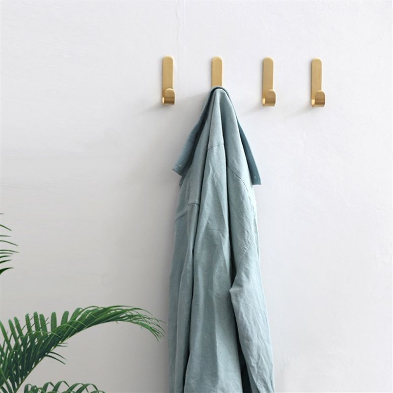 Gro 2 Pcs Adhesive Hooks Heavy Duty Copper Bathroom Hook for Hanging Clothes