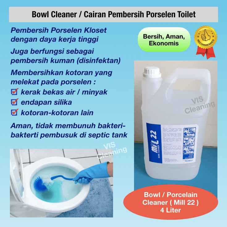 Bowl Cleaner / Cairan Pembersih Porselen Toilet Mill 22 (Jerigen 4 L)