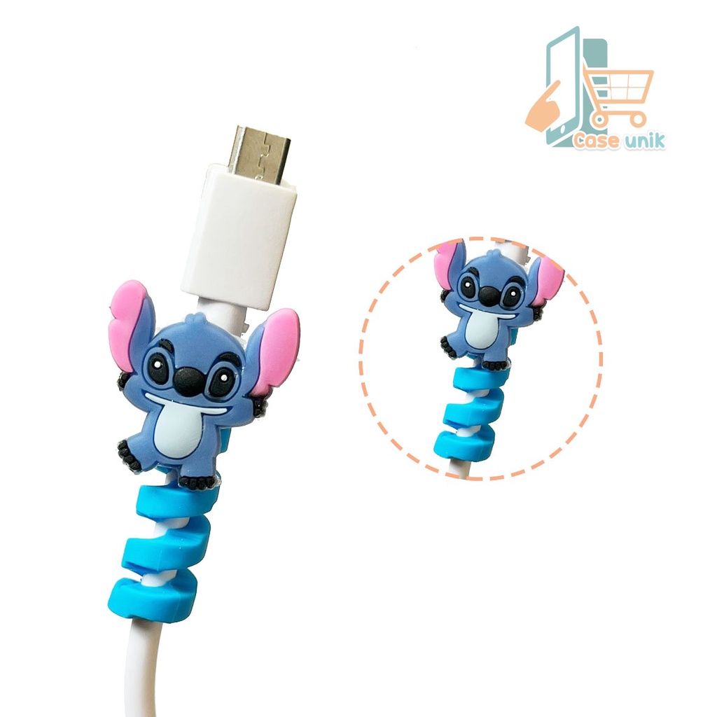 CABLE SAVER TWIST CABLE PROTECTOR SPIRAL PELINDUNG UJUNG KABEL KARAKTER ANDROID IPHONE CS4219