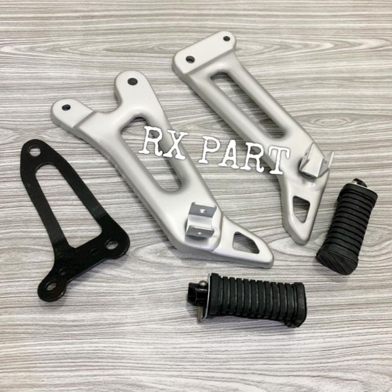 Dudukan step belakang rx king 2008 + step/pijakan kaki belakang + dudukan knalpot rx king 2008