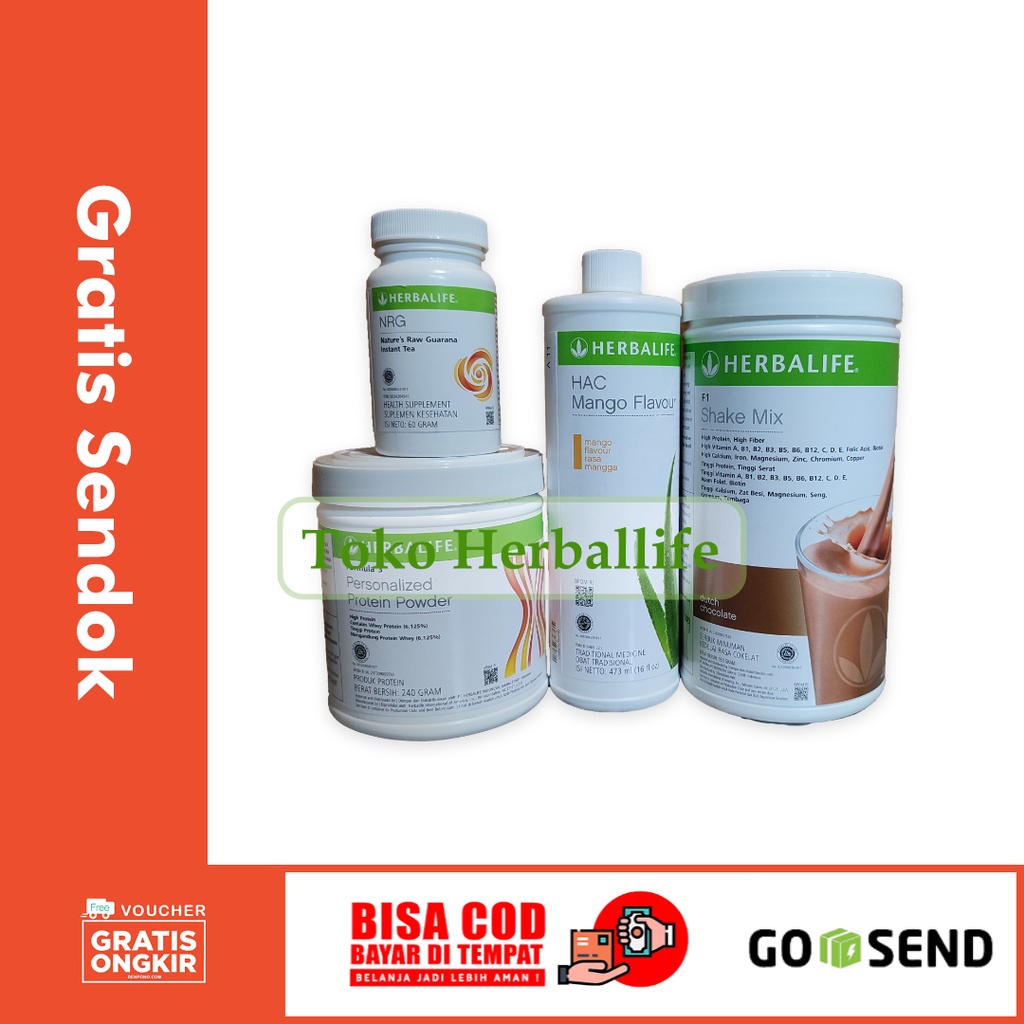Herballife-Paket Herbalife-4 produk Herbalife-Herbalife shake-Aloe Herbalife-Thermo Herbalife-Nrg He