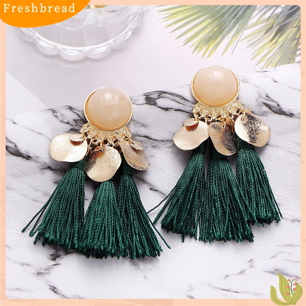 [TERLARIS]Bohemian Women Tassel Dangle Drop Ear Stud Statement Party Earrings Jewelry