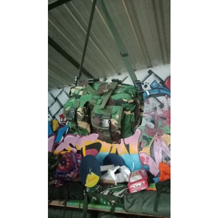 tas selempang loreng jatah TNI Original