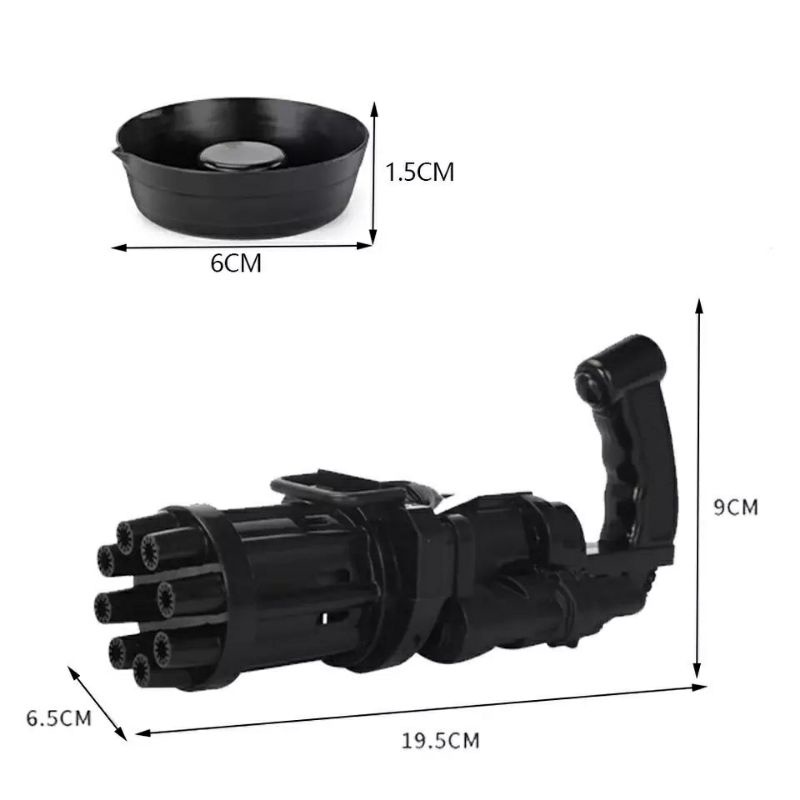 Bubble elektrik GATLIN pistol gun cairan sabun balon