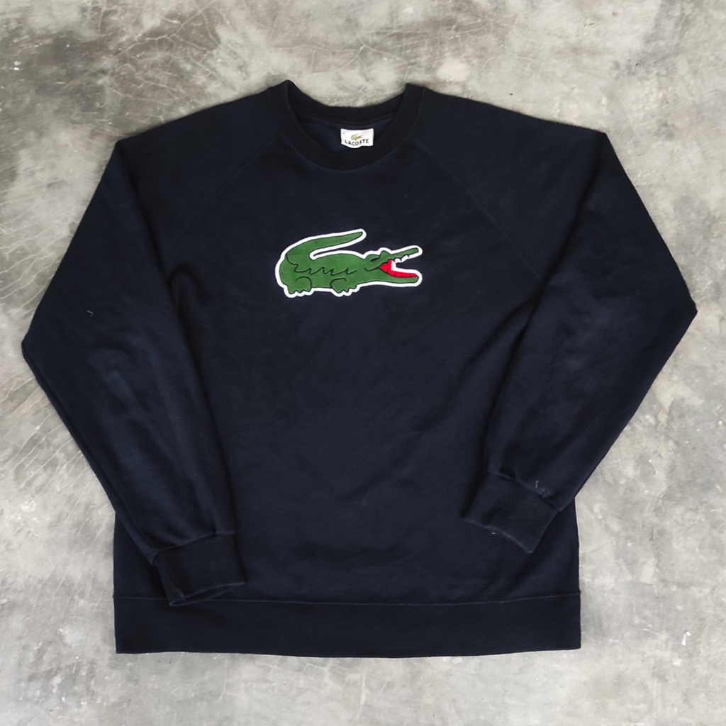Jaket vintage celana kaos varsity sukajan hoodie crewneck second Lacoste Big Logo