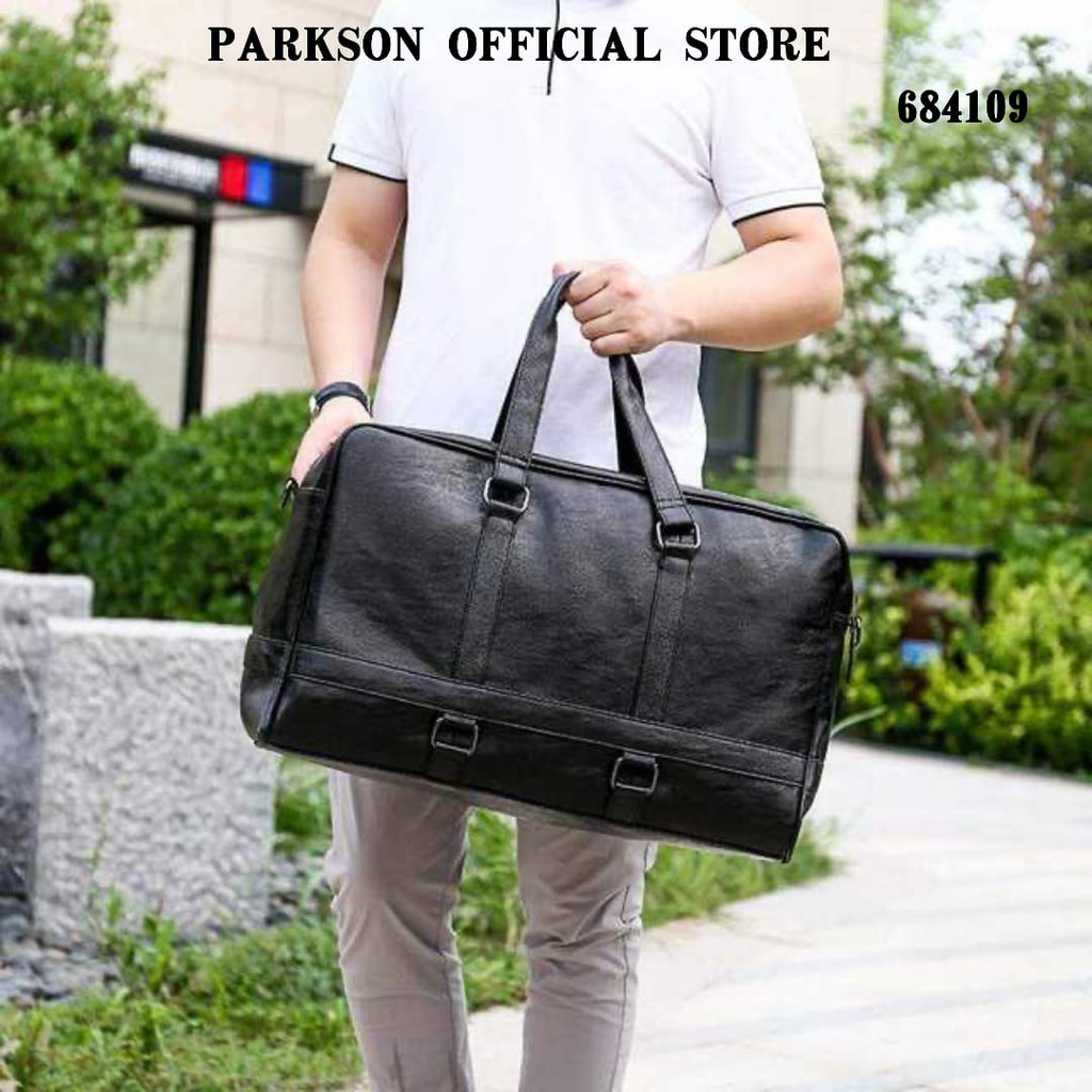 TAS TRAVEL/FTAS SELEMPANG WATERPROOF/TAS DUFFEL KULIT BISA UNISEXPRIA&amp;WANITA IMPORT 109