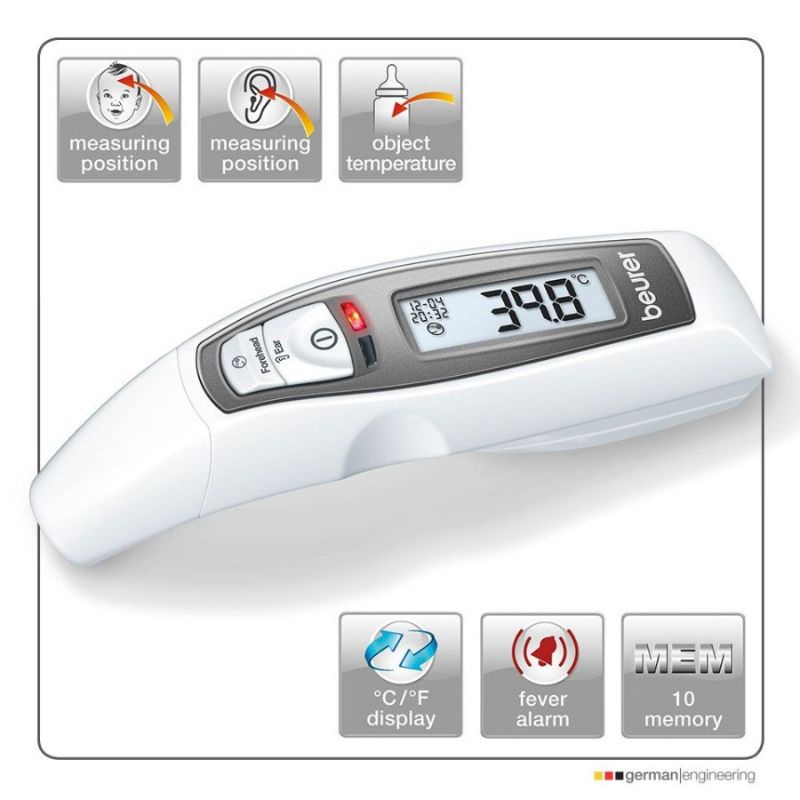 Pengukur Suhu Badan Thermometer Termometer Digital Beurer FT 65 Infrared Multifunction