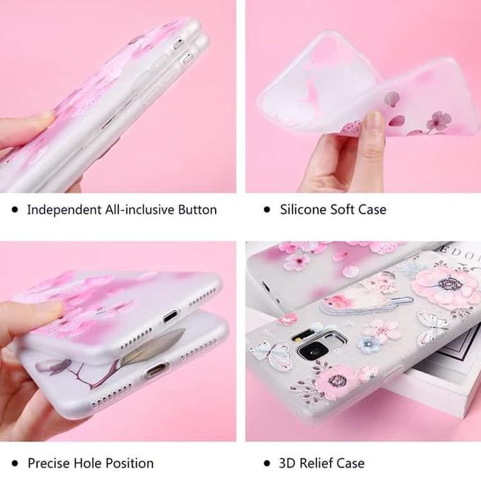 New Soft Case Flower Samsung J2 J4 J5 J6 J7 Prime Pro Plus Silikon Bunga Lucu