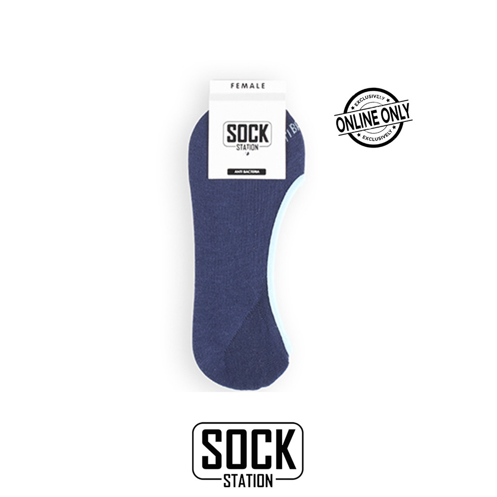 MUNDO SOCK STATION Women Casual Hidden Sock - Kaos Kaki Wanita Invisible No Show-Biru
