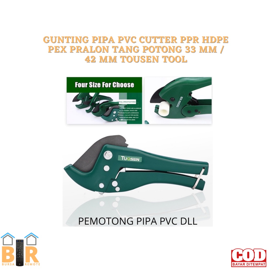 Gunting PIPA PVC CUTTER PPR HDPE PEX PRALON TANG POTONG 33 MM / 42 MM TOUSEN TOOL