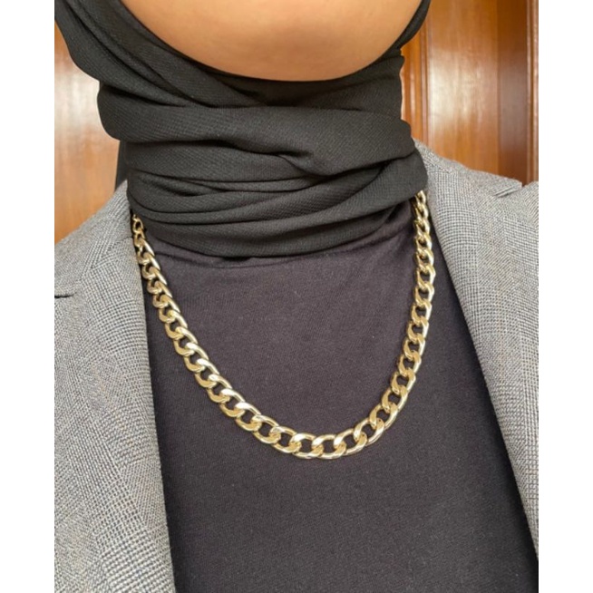 Jasmine kalung Hijab tahan karat/luntur Gaya Retro