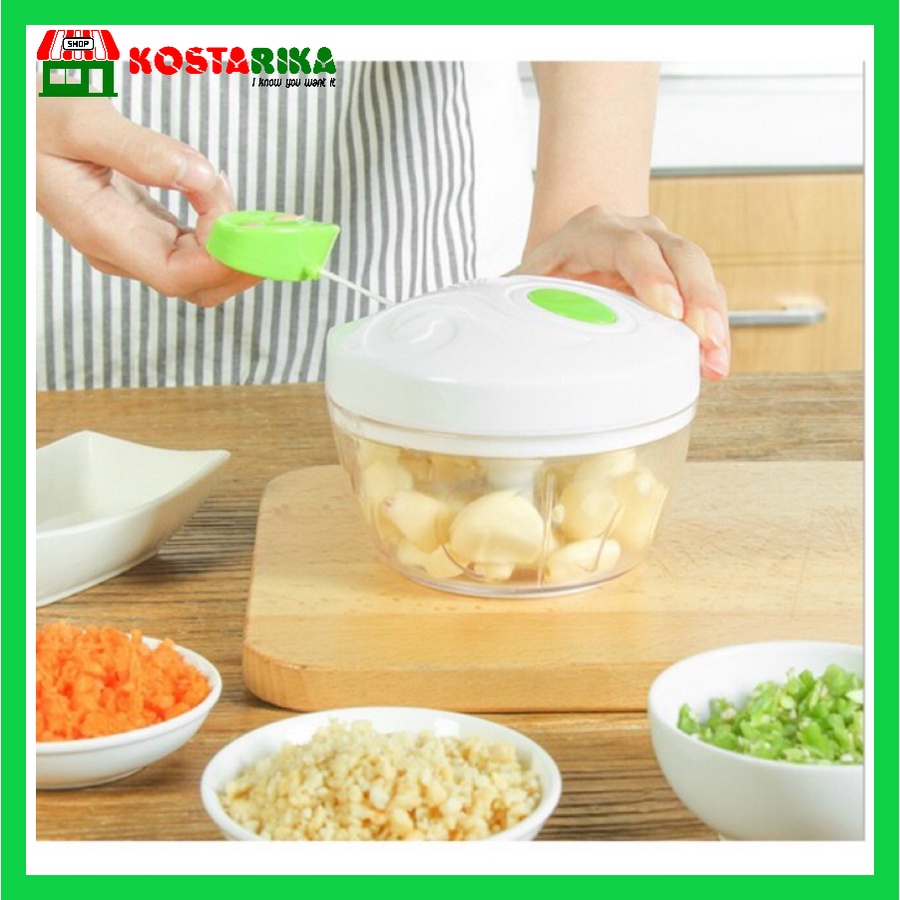 KOSTARIKA Speedy Chooper Blender Tarik Manual Pemotong Daging Bawang Buah dan Sayuran