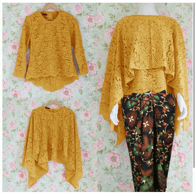 SALE    Baju / Pakaian Wanita Setelan Kebaya Batik Kutubaru Jesica Set Mustard   New Produks