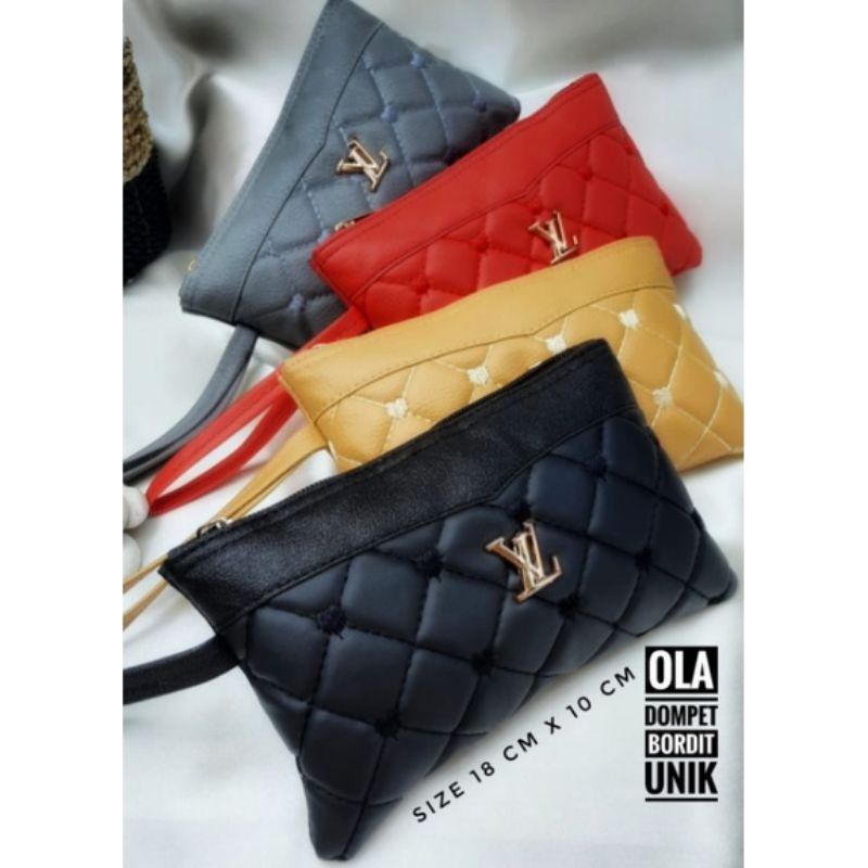 Dompet Wanita OLA Clutch Cantik Fashion Tempat Kosmetik Hp Kekinian