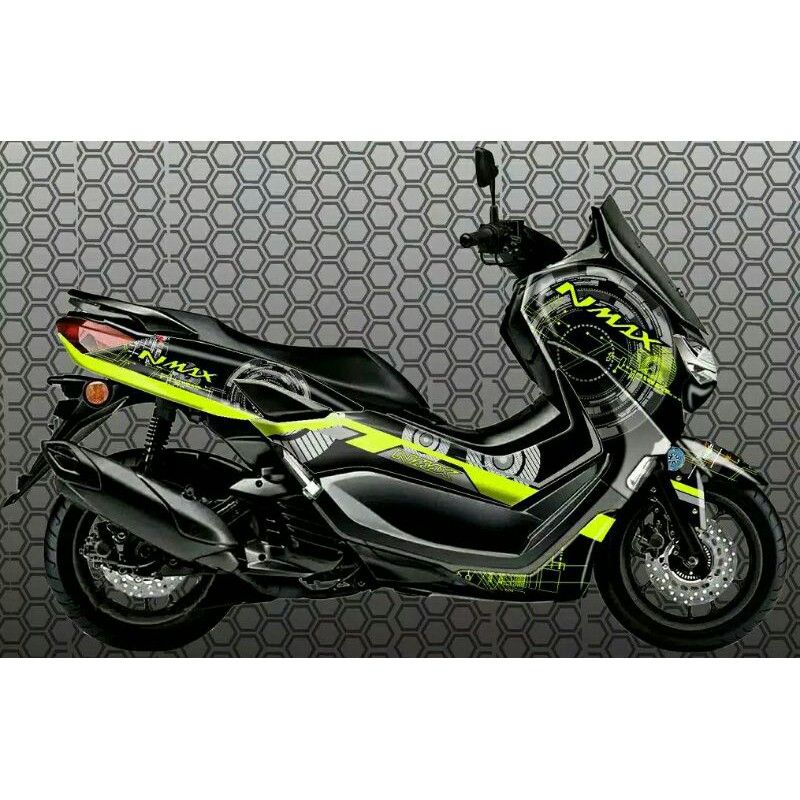 Decal Nmax baru hitam stabilo nmax 2020
