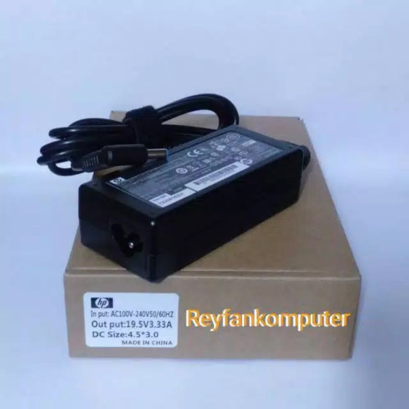 ORIGINAL  Adaptor Charger casan Laptop Hp14 Hp Envy 14 Hp Pavilion 14 15 19V 19.5V 3.33A PIN BIRU