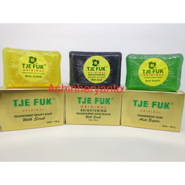 Sabun Tjefuk Hitam / Kuning / Hijau / Tje Fuk Soap Original BPOM