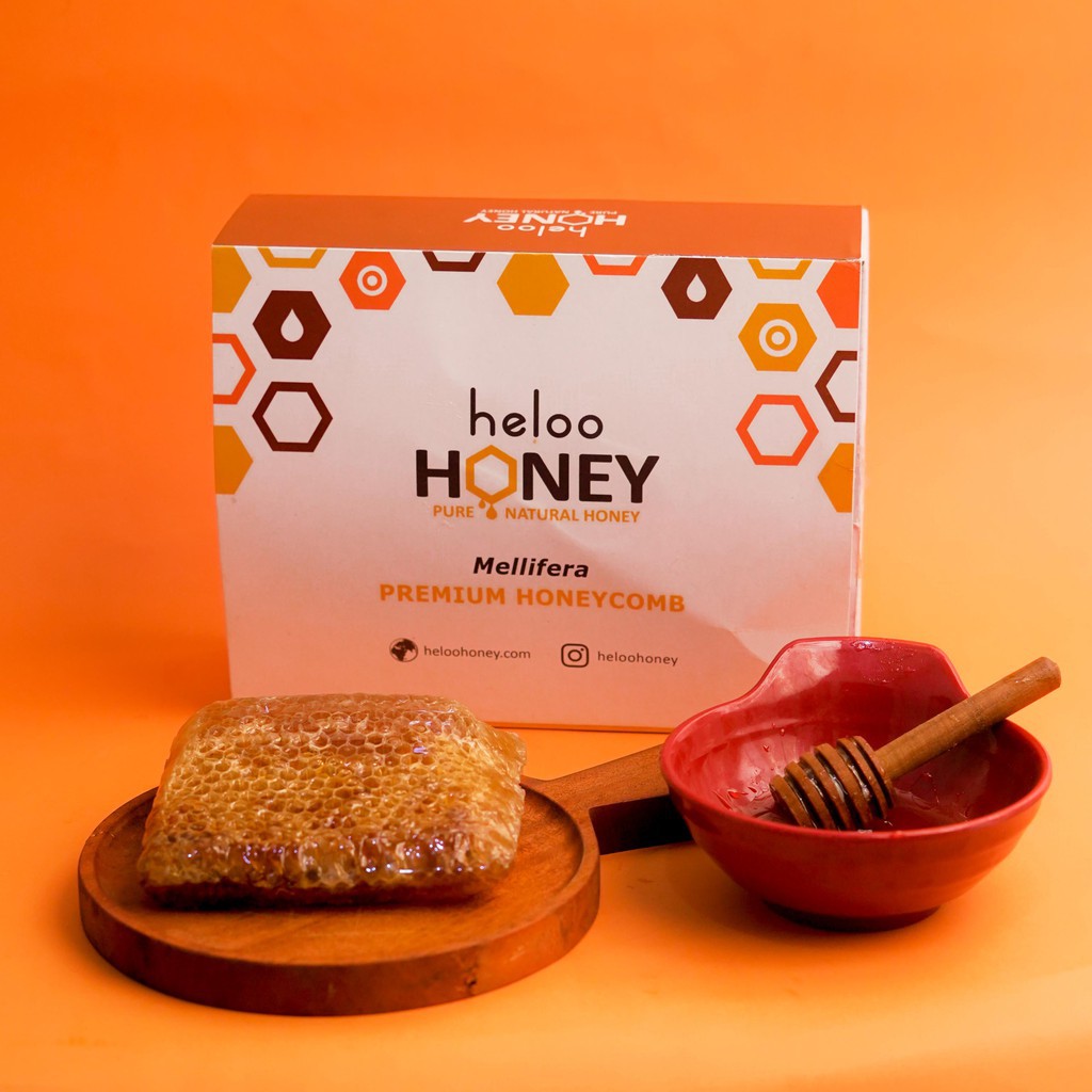 

Sarang Madu Heloo Honey Comb 250gr Madu Organik