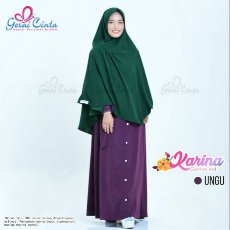 Gamis Karina kirana ungu gerai cinta gerai saffa gamis aja