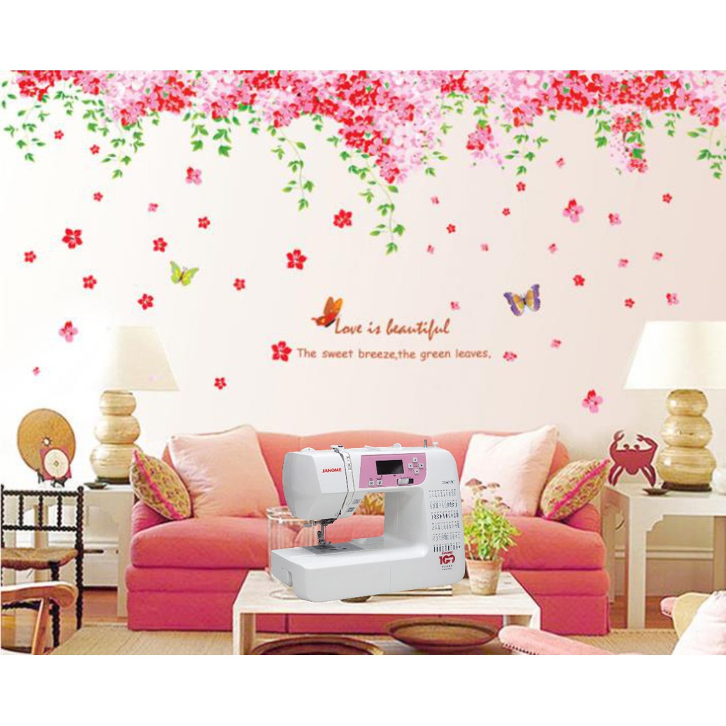 promo mesin jahit portable janome 2160dc - pink