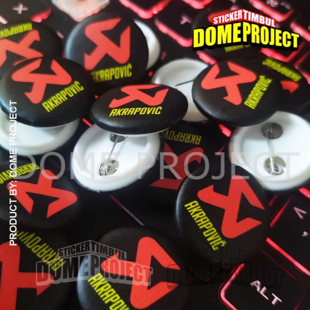 [PROMO BUY 3 GET 1] AKRAPOVIC PIN PENITI 25MM BUTTON PIN AKSESORIES ROMPI AKSESORIES TAS