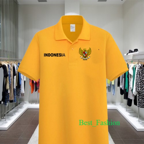 Poloshirt Kaos berkerah Garuda Indonesia Baju Laki Laki Dan Wanita  Dewasa Lengan Pendek